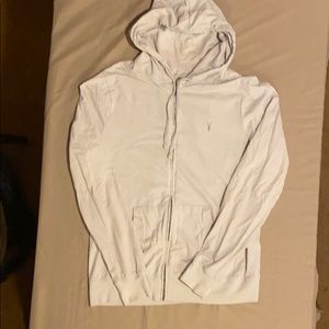 All Saints ultra-soft tan/cream hoodie L